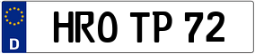 Trailer License Plate